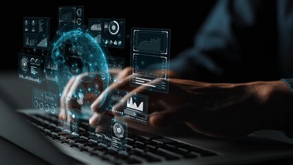 Real-time global data analytics dashboard visualizing insights from interconnected systems for decision-making, business analytics, and digital transformation Marrow