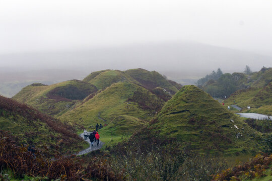 Isle of Skye, Fairy Glen, Mountain, Sacred Place in the Scottish Highlands, Scotland