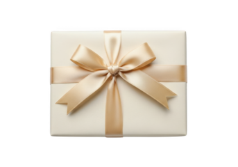 Elegant gift box isolated on transparent background
