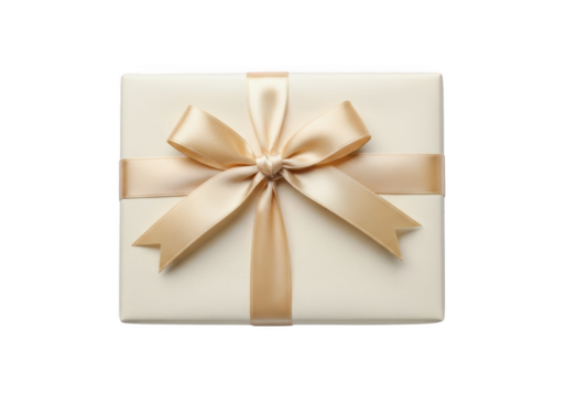 Elegant gift box isolated on transparent background