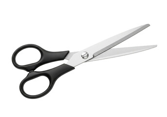 Sharp metal scissors isolated on transparent background