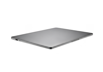 Sleek laptop isolated on transparent background