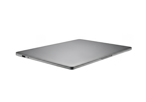 Sleek laptop isolated on transparent background