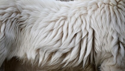 Fototapeta premium Full Frame White Sheep Fur Background