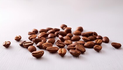 Ripe Coffee Beans On A Light Background