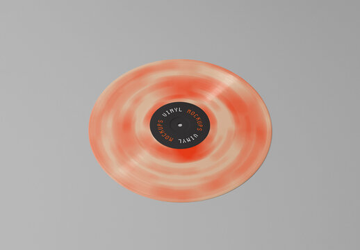 Vinyl Record PSD Mockup