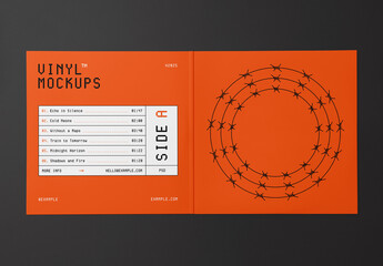 Unfolded Cover Vinyl Mockup