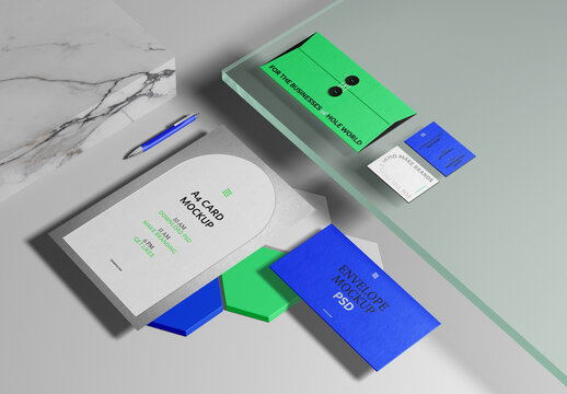 View From Above Stationery Mockup