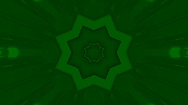 Seamless tunnel video loop energizes screens with vibrant patterns and depth in green hues that captivate viewers continuously