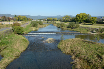 出雲路橋　橋上から鴨川上流を望む　京都市北区