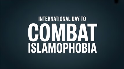 Fototapeta premium International Day to combat islamophobia banner
