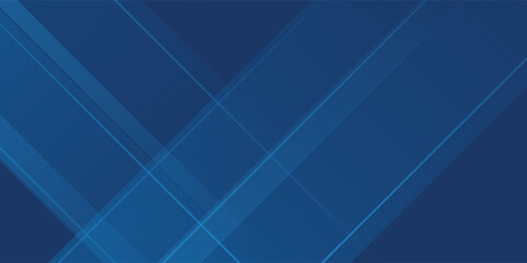 Obraz premium Blue background with abstract box rectangle geometric shapes modern element for banner, presentation design and flyer