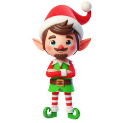 christmas elf with red hat