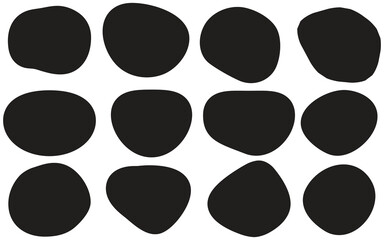 Organic Shape Text Frames – Abstract Wavy Speech Bubble Vector Set,Organic Blob Speech Bubbles – Playful Irregular Text Frame Set.