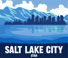 Beautiful mountain and sky views in Salt Lake City, Utah