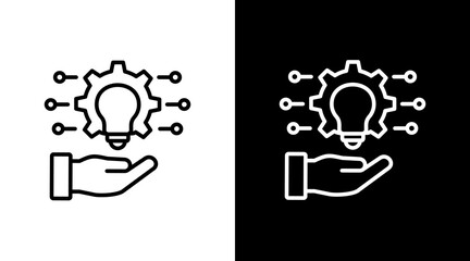 Technology Adoption White Icon Set Design