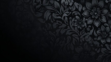 Dark floral damask pattern