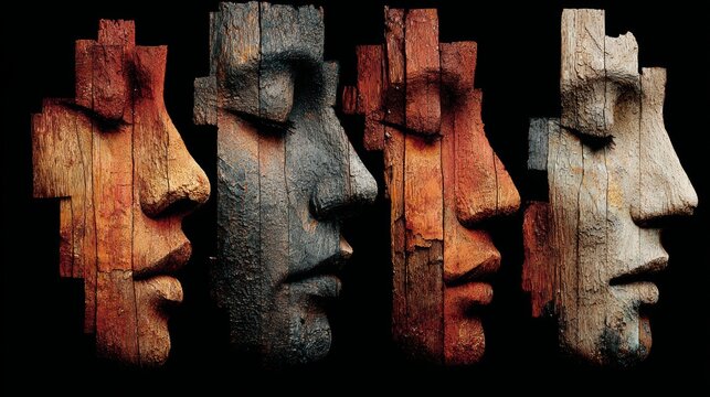 The yellow background of a flat lay highlights a solitary black paper pawn amidst white ones