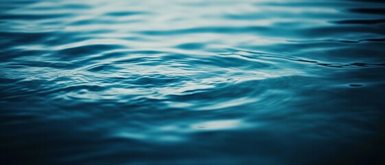 Close-up view of rippled, deep blue water