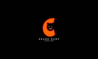 C CAT  Abstract initial monogram letter alphabet logo design