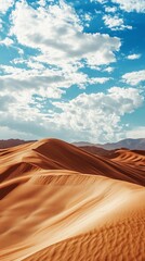 Desert dunes under a vibrant sky
