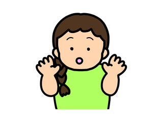 びっくり　アジア人の女の子