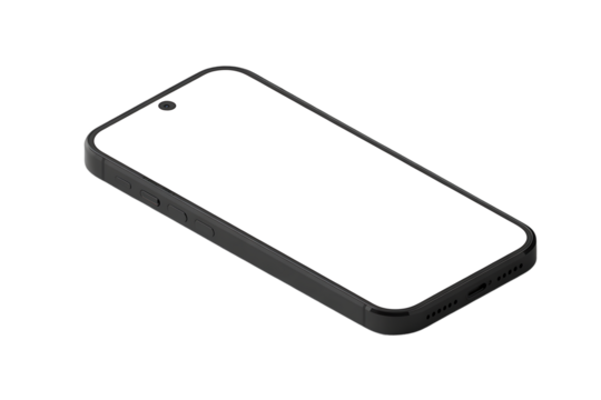 Mockup smart phone isolated Transparent screen and PNG High quality Image for Infographic Business web site design app