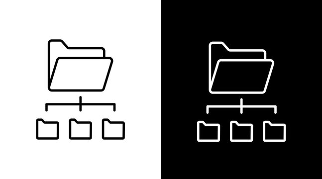 Structured Data  White Icon Set Design