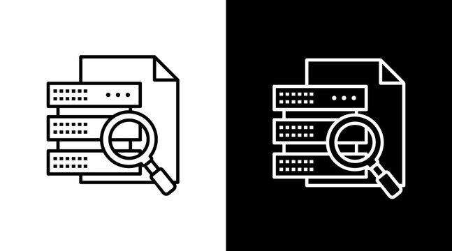 Data Discovery  White Icon Set Design