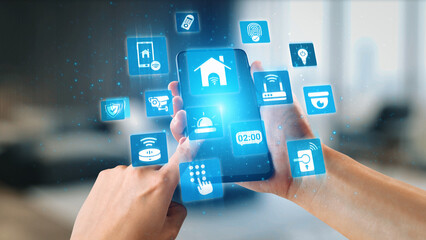 Concept of smart home automation enhances modern living. This innovative smart home system provides security, convenience, and control for a connected lifestyle. Gist