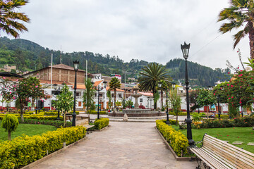 Obraz premium Fountain of Andahuaylas Main Square, Apurimac - Peru