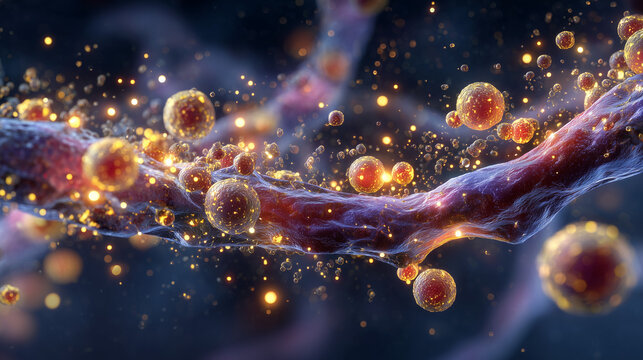 Blood Clotting Process: Microscopic Platelet Aggregation in Human Vascular System
