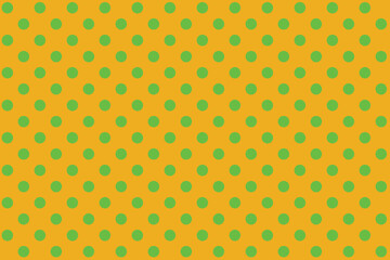 texturised Green colour polka dots pattern over crimson Dark Goldenrod colour useful as a background.