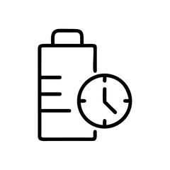 Fototapeta premium Battery life and time concept illustration