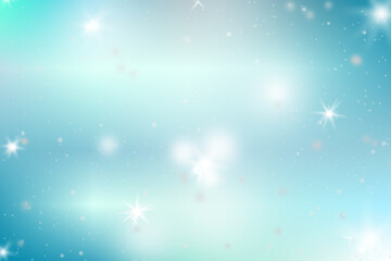 Winter snow on blue light background, Christmas snowfall wallpaper.