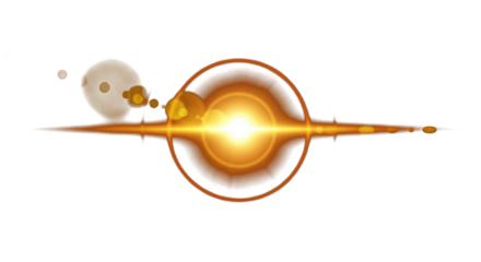 Realistic Sun Flare PNG – Bright Lens Reflection with Warm Golden Shine and Optical   clean PNG