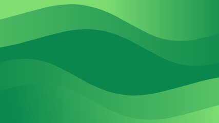 Obraz premium Dark and light green symmetrical abstract background with smooth, flowing, curvy, and earthy gradient wave lines.