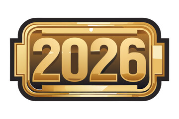 2026 happy new year vector typography design