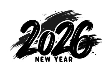 2026 happy new year vector typography design