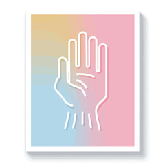 Fototapeta premium Vector illustration of a hand demonstrating proper hand hygiene