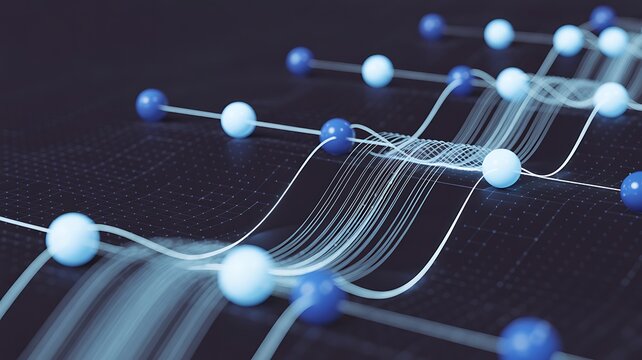 Abstract Network Visualization Data Connection Concept - Powered by Adobe