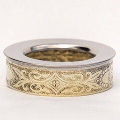 Virola, brazalete de alpaca, plata, acero inoxidable 