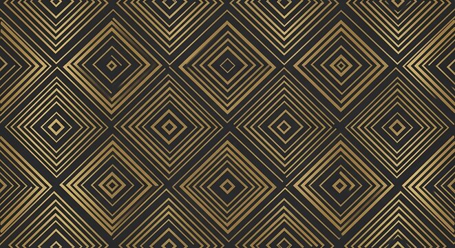 Elegant geometric pattern with golden diamonds for backgrounds and designs - Powered by Adobe