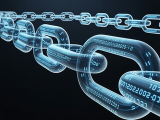 Blockchain Technology Digital Chain Connection Concept