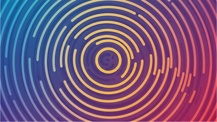 Abstract Concentric Circles Modern Pattern Design with Vibrant Colors