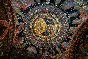 Christ Pantocrator Dome Fresco at Bachkovo Monastery