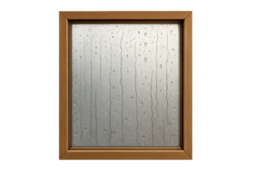 Window glass with rain drops running down, creating streaks. Wet surface texture, symbolizing bad weather or feeling cold