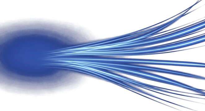 airflow wind wave with soft blue motion lines on black background  clean PNG
