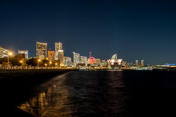 Naklejka premium A very colorful and wonderful night in Yokohama