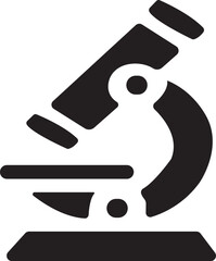 Black Silhouette Icon of a Microscope science laboratory , microscope, science, laboratory, research, 